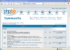 PHPbb discussion forum software